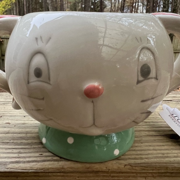 JOHANNA PARKER Transpac Bunny Mug Bowl NWT NEW New - Picture 2 of 10